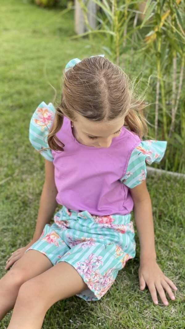 Molde Short Babado Infantil Feminino Regular