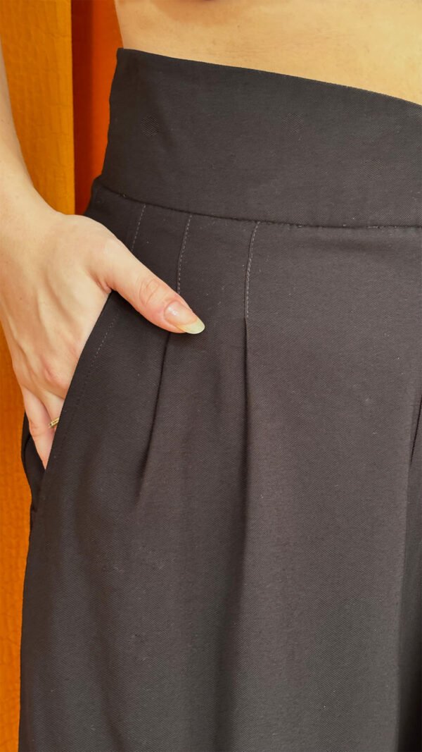 Molde Calça Pantalona com Cós Transpassado Feminino Regular