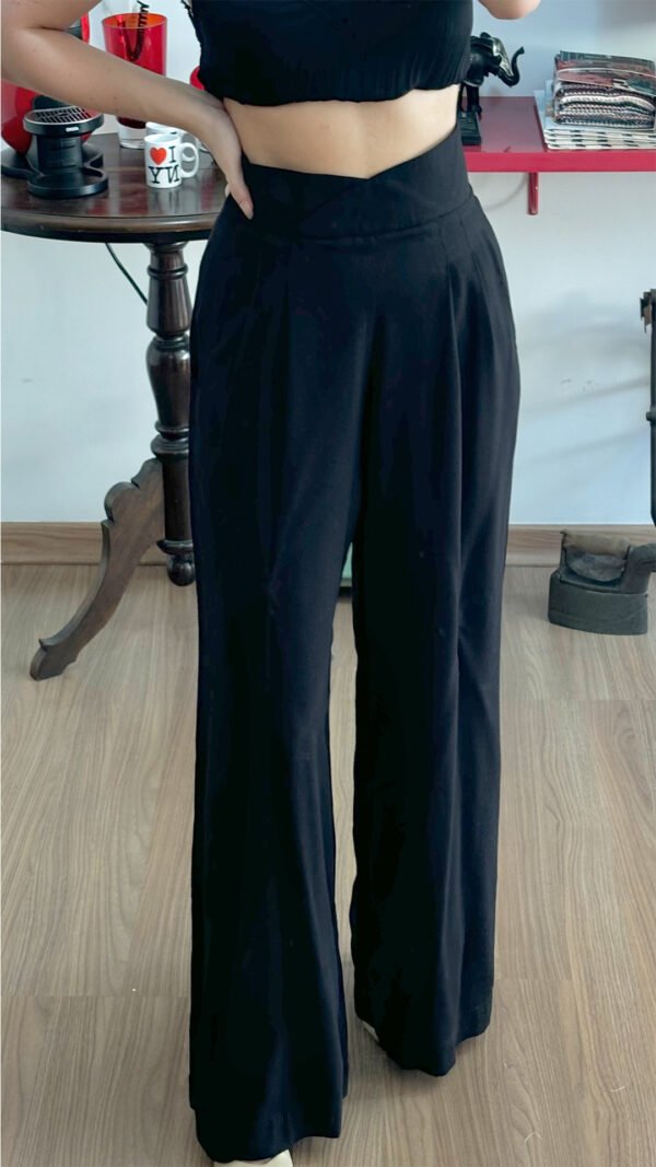 Molde Calça Pantalona com Cós Transpassado Feminino Regular - Image 2