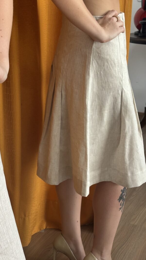 Molde Saia com Pregas Midi Feminino Regular - Image 4