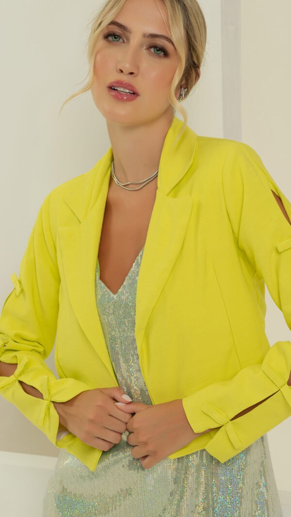 Molde Blazer Cropped Lacinhos Feminino Regular - Image 2