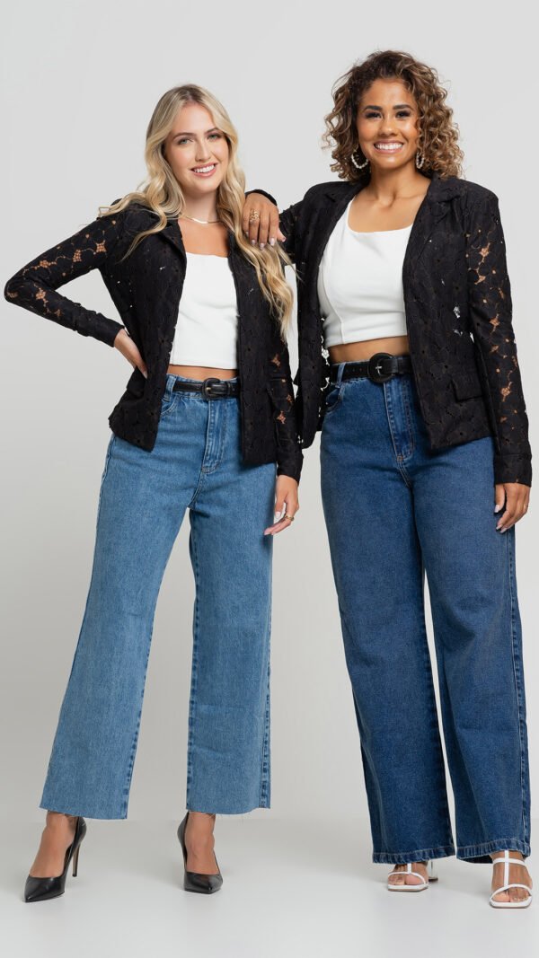 Molde Blazer de Renda Feminino Slim - Image 2